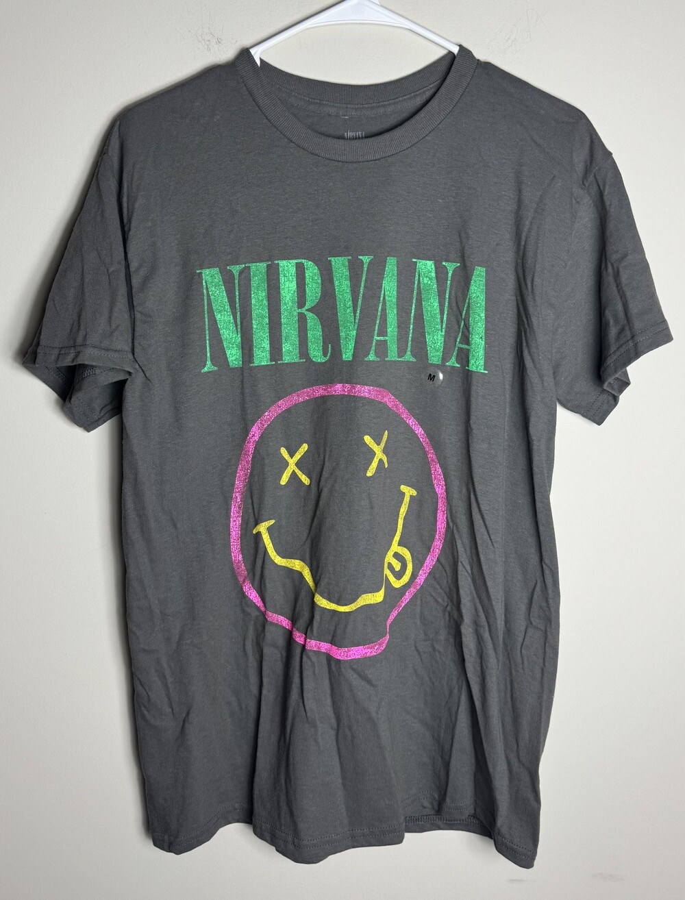 Nirvana Medium Graphic T-Shirt Gray Cotton Band Tee